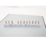 ETEK Stiftschiene 63A 10mm² | Phasenschiene für FI/LS-Schalter – 1P / 3P / 3P+N, 12-teilig