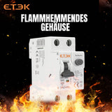 ETEK Electric Fehlerstrom-/Leitungsschutzschalter (FI/LS) RCBO EKL3-40M 6kA